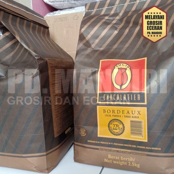 

Terlaris Tulip Chocolatier Bordeaux 2,5 Kg / Coklat Bubuk