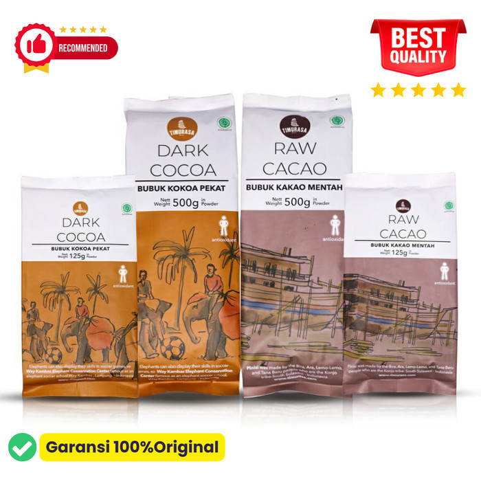 

Ready Stock Timurasa Bubuk Cokelat Mentah (Raw Cacao Powder) - 500Gr