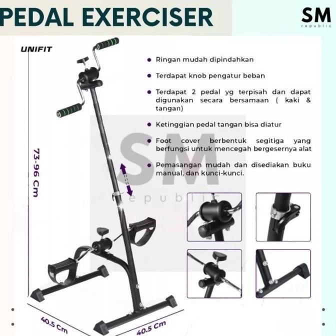 UNIFIT Pedal Exerciser - Sepeda Statis Mini Bike Terapi Stroke Lansia