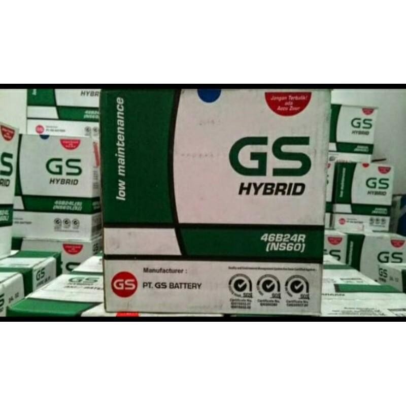 Aki Mobil Toyota Avanza Ns60 46B24R Gs Astra Hybrid