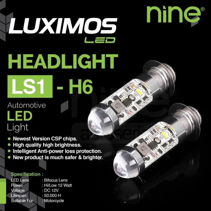 (Pnp) Luximos Led H6 Ls1 Lampu Led Motor Laser M5 H6 Bebek Matic 2 Warna Beat Vario Mio Dll