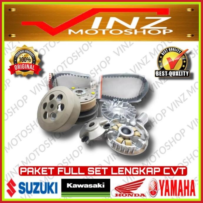 (Pnp) Paket Cvt Lengkap Vanbelt Roller Motor Yamaha Mio J Fino Soul Gt 115