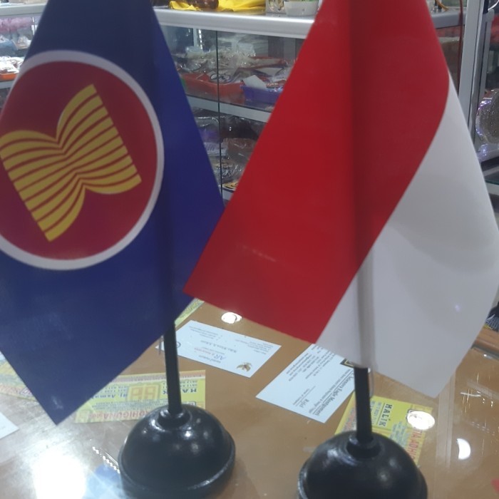 bendera meja indonesia dan asean
