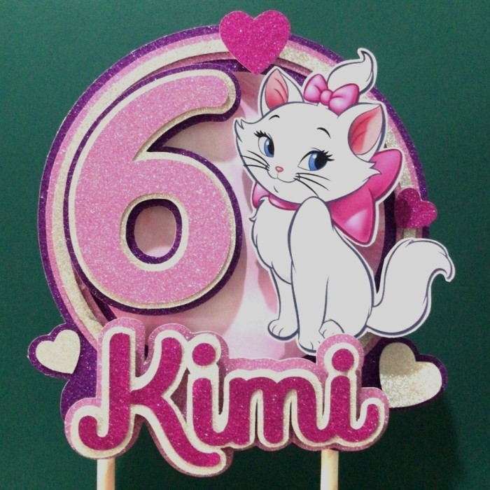 Cake Topper 3D Marie the Cat