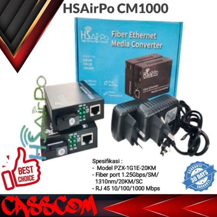 Promo HSAirPo - CM1000 10/100/1000Mbps Ethernet Media Converter Gigabit