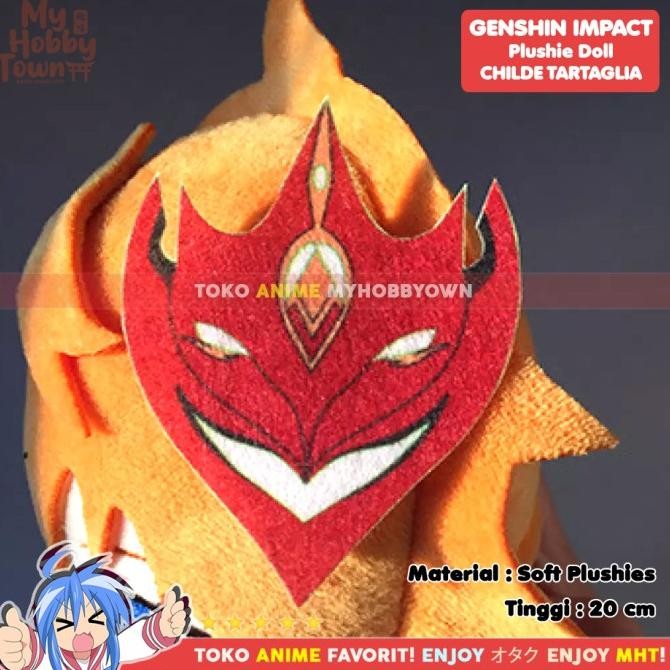 Boneka Anime Karakter Childe Tartaglia Plushie Doll DEL