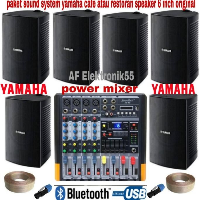 Paket Sound System Yamaha 6 Unit Speaker Yamaha + Power Mixer Original ZER