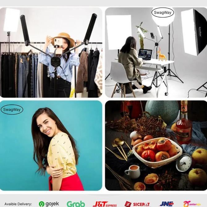 Lampu Glamlight LED MUA Setup Glam Light Ring Light Star Light Bicolor AGR