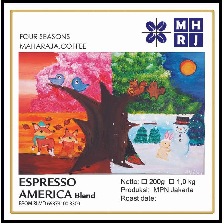 

Espresso America Full Arabika House Blend 1Kg Biji Kopi Sangrai