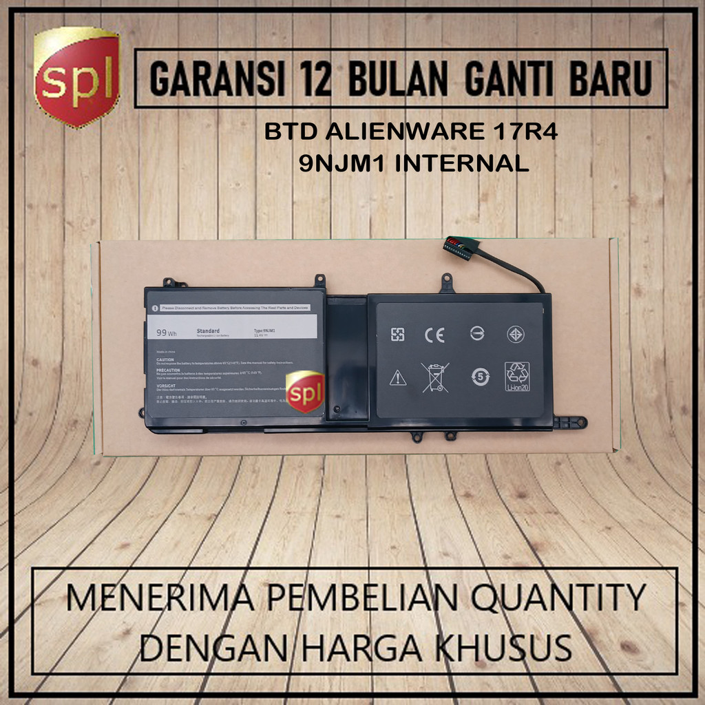 Baterai DEL Alienware 17r4 9NJM1 Internal