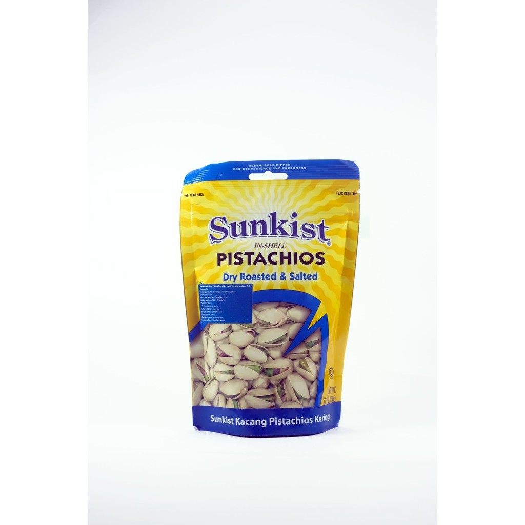 

Legend - Sunkist Pistachios Dry Roasted & Salted/ Kacang Pistachios Kering