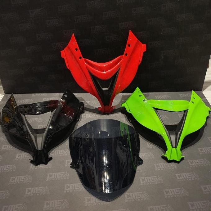 Topeng Tameng Kedok Ninja 250 fi dan Visor Winshield Ninja 250 fi