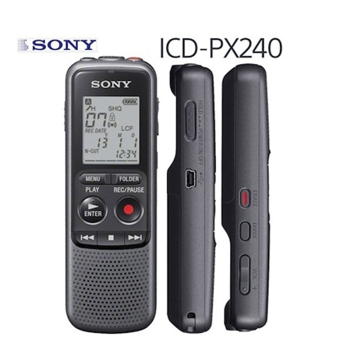 perekam suara sony px240 voice recorder