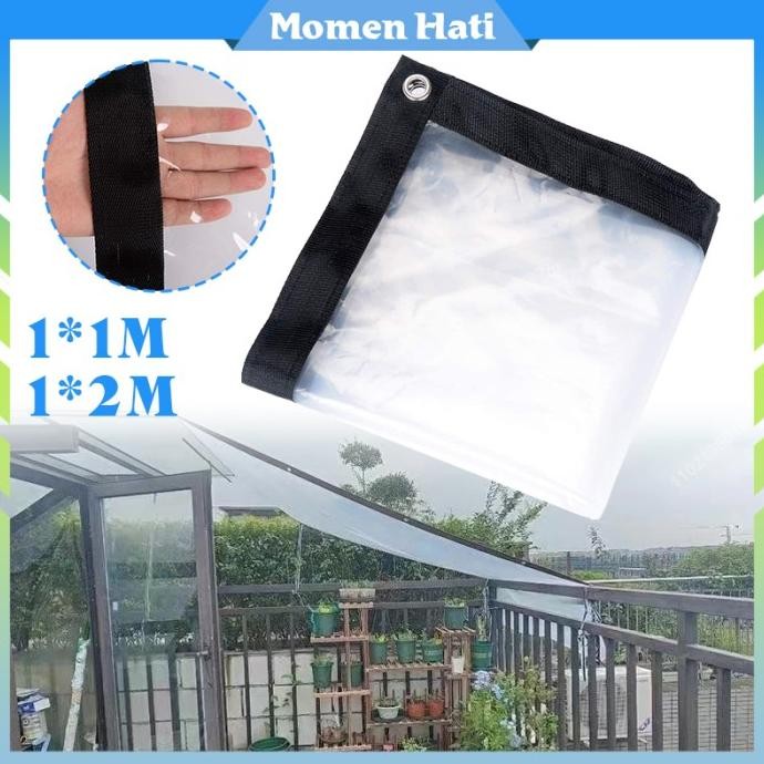 Plastik Terpal Bening Tebal / Tirai Plastik Outdoor Dengan Tali