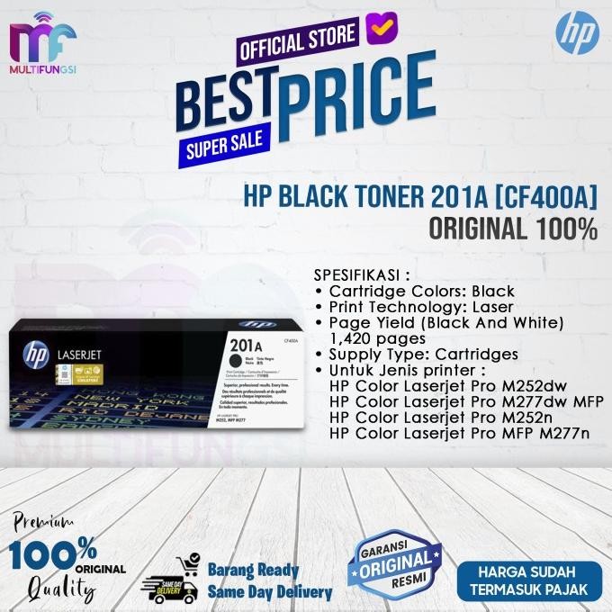 

HP Black Toner 201A [CF400A] ORIGINAL 100% [GAK ORI UANG KEMBALI]