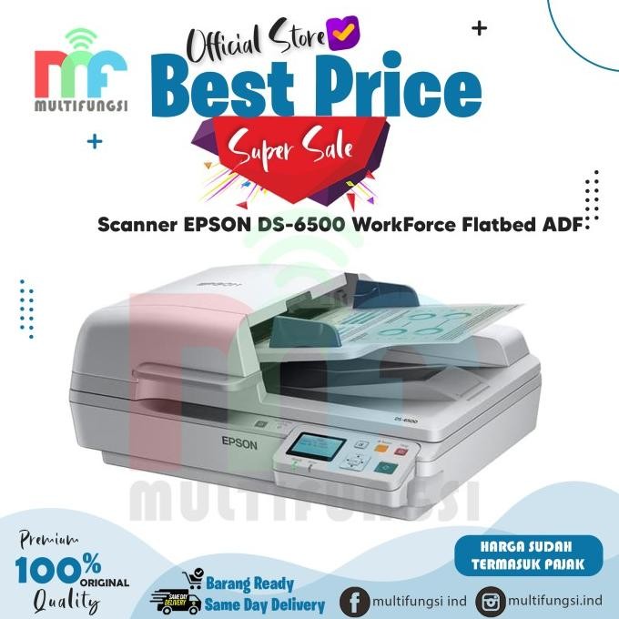 

Scanner EPSON DS-6500 Garansi Resmi WorkForce Flatbed ADF DS6500