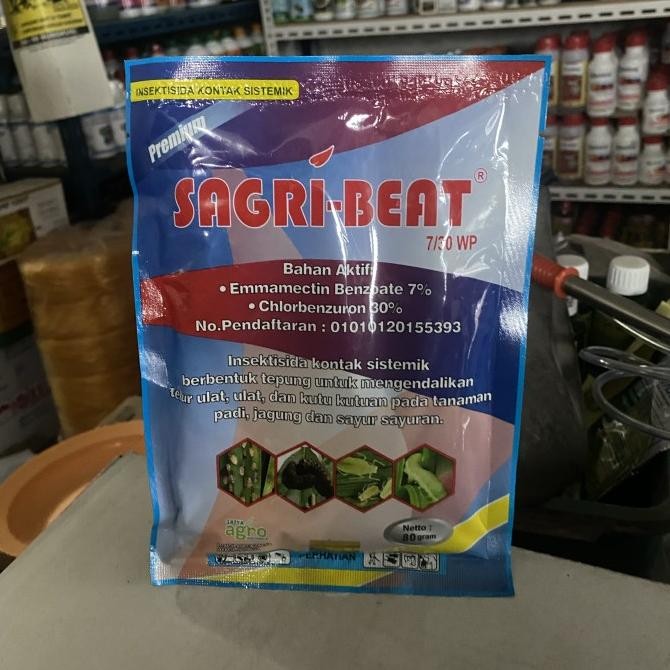 TERMURAH - Insektisida SagriBeat Emamectin Benzoate Racun Hama Ulat 80gr
