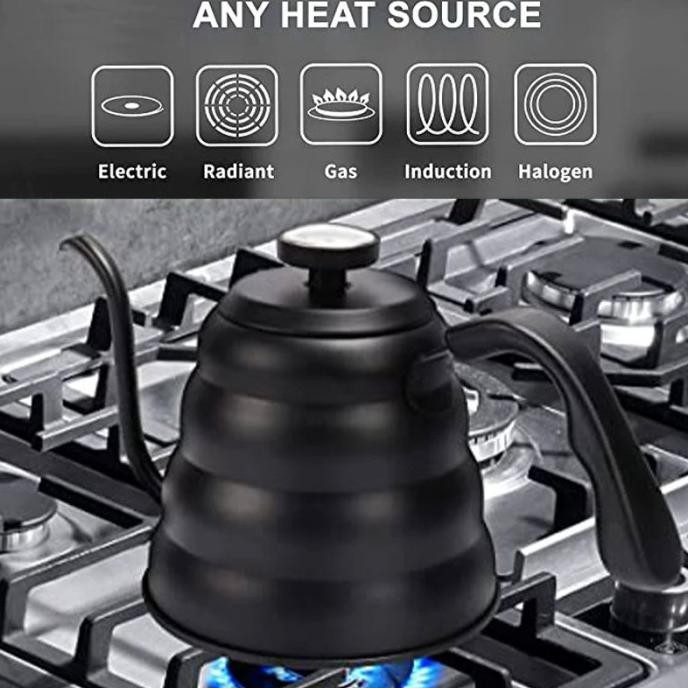 

Coffee Maker Pot V60 Drip Kettle Teko Barista 1200ML with Thermometer