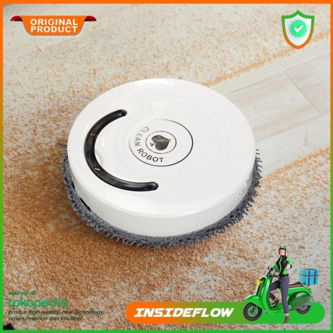 Robot Pembersih Lantai Pel Sapu Microfiber Otomatis Elektrik Cleaning