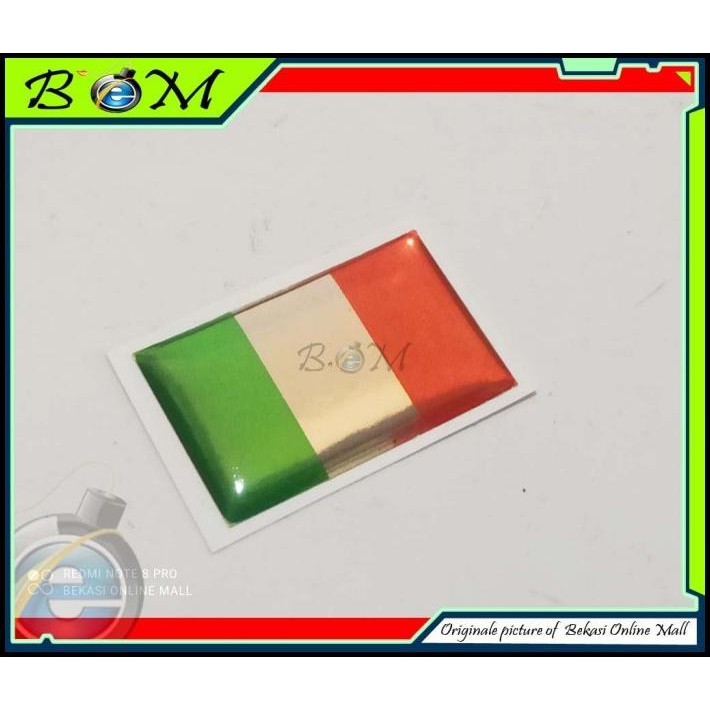 

HOT DEAL STICKER STIKER TIMBUL BENDERA ITALIA ITALY ITALI 3X2 CM !