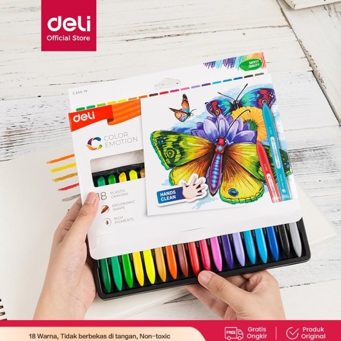 

DELI EC20010 SCHOOL CRAYON/KRAYON - PLASTIC CRAYON TRIANGLE 18 COLOR CRAYON ALAT GAMBAR ALAT LUKIS PENSIL WARNA LENGKAP UNIK LUCU MODERN TERBARU ASLI 100% ORIGINAL OFFICIAL GARANSI BRAND TERLARIS DISKON GROSIR COD TREND 2024 2025 NEGO BAYAR DI TEMPAT