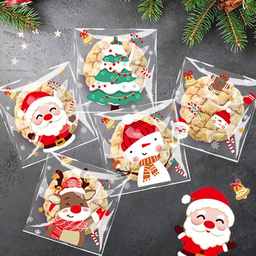 

CR - PLASTIK COOKIES NATAL 2024 / KEMASAN KUE 100PCS NATAL | PLASTIK COOKIE SANTA CLAUS TERLARIS