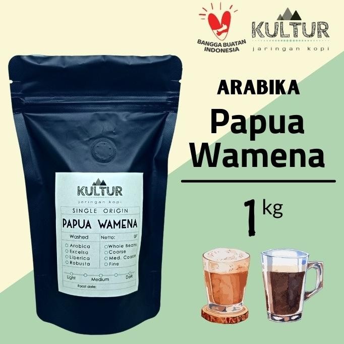 

Coffee Bean Biji Kopi Arabika Papua Wamena 1 Kg