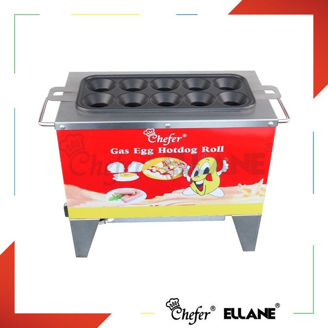 Mesin sostel gas 10 lubang chefer anti lengket AS