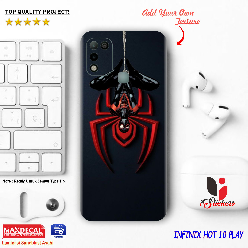 

Infinix Hot 10 Play Casing/Case Stiker Skin Wrap CUSTOM - Premium Quality