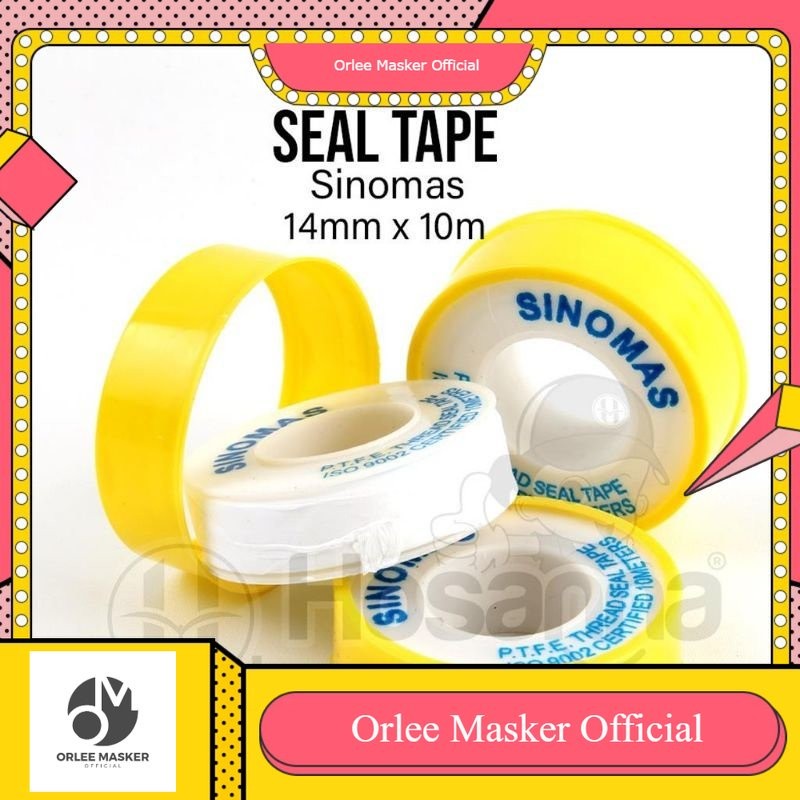 SEAL TAPE SINOMAS warna putih / isolasi air 10m 1 pcs