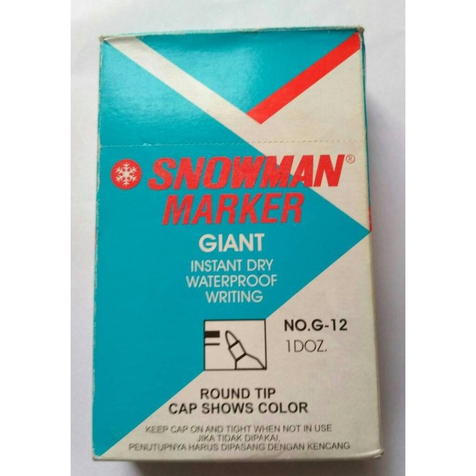 

BARU SPIDOL PERMANEN MARKER G-12 SNOWMAN ( PER LUSIN )