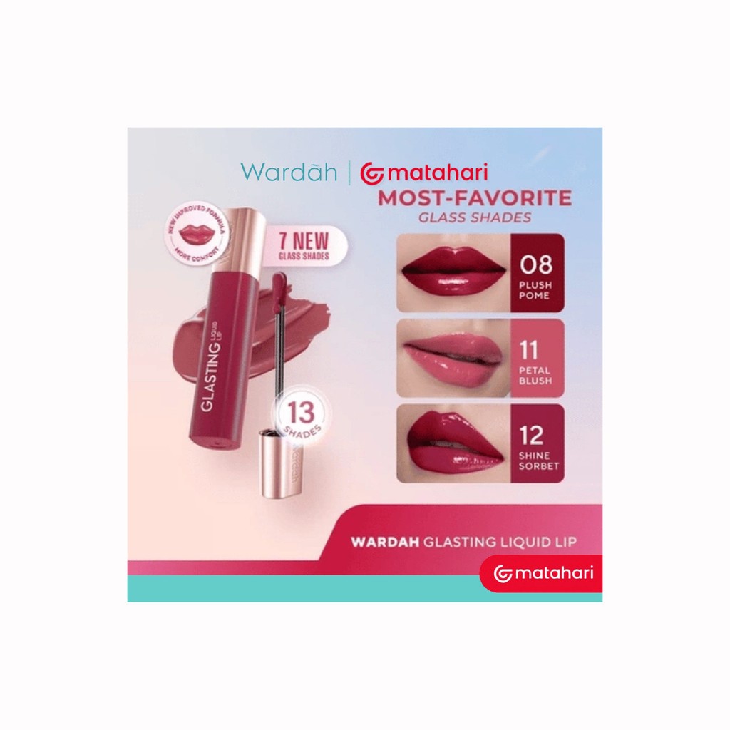Wardah Glasting Liquid Lip 06 Ruby Sparks 3.5 gr 120378762