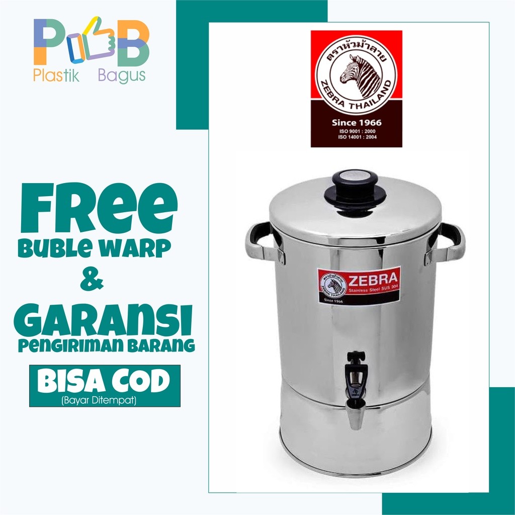 dispenser minuman kopi teh termos kopi teh tempat minum stainless steel zebra COOLER S/S 26CM 114026