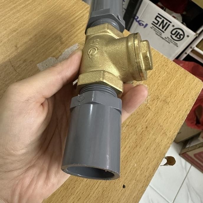 Ready Check Valve Tabok Klep 3/4" Hq Kuningan + Sdl 3/4"