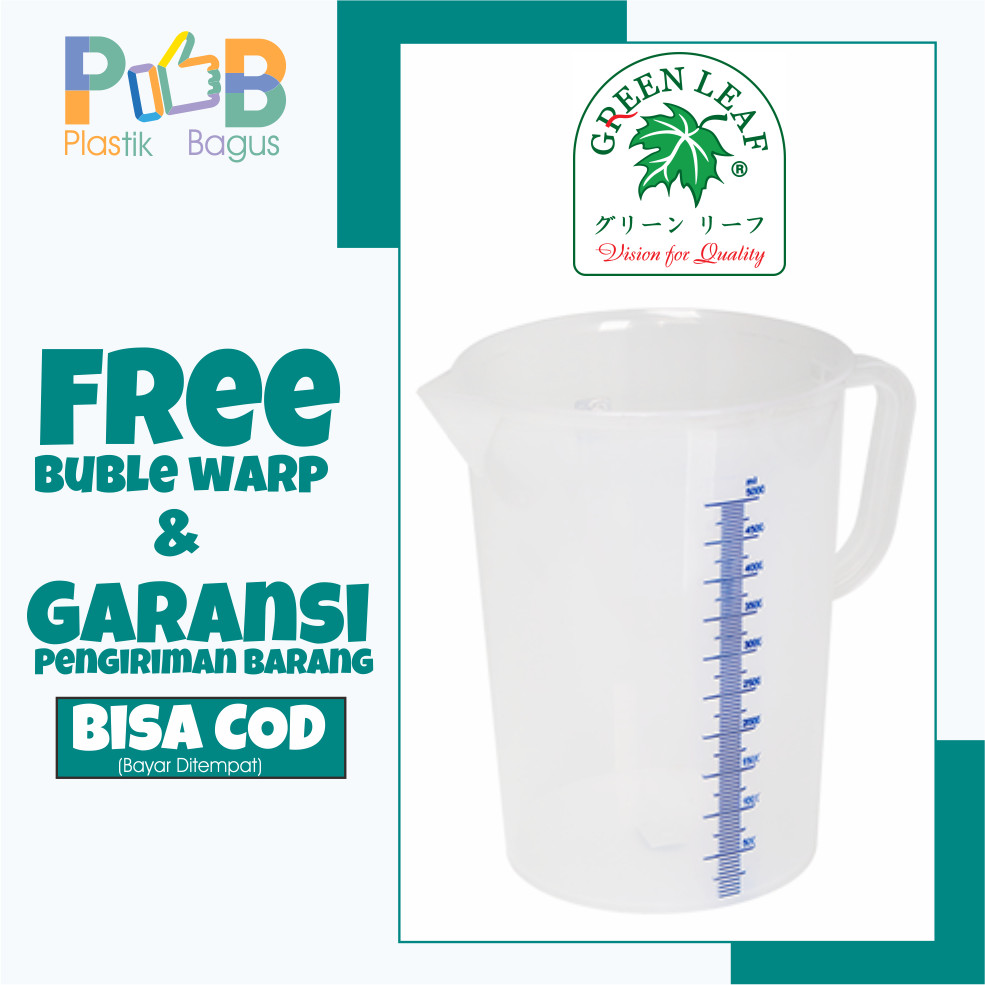 GELAS TAKAR  UKUR 5 LITER GREEN LEAF 1835