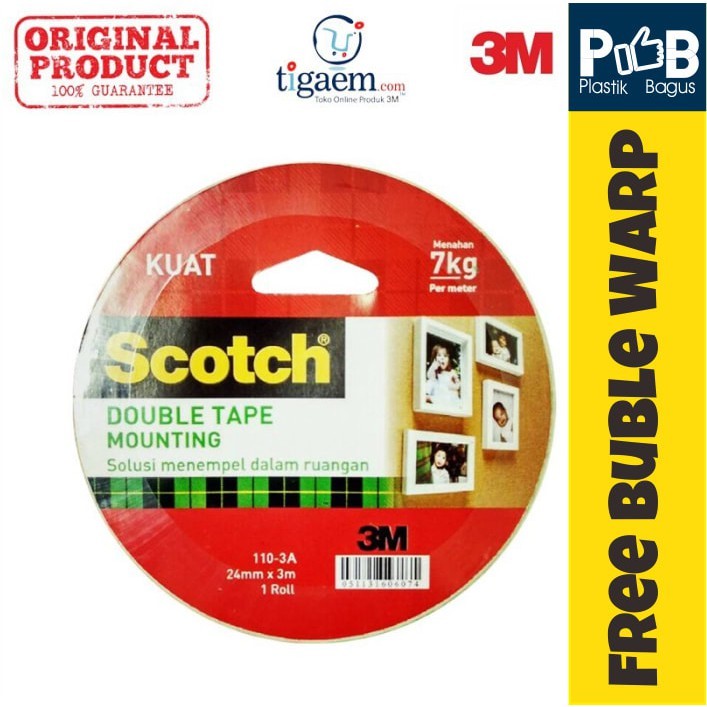 

Double Tape Mounting Tape 24mm x 3m 3M Scotch 110-3A