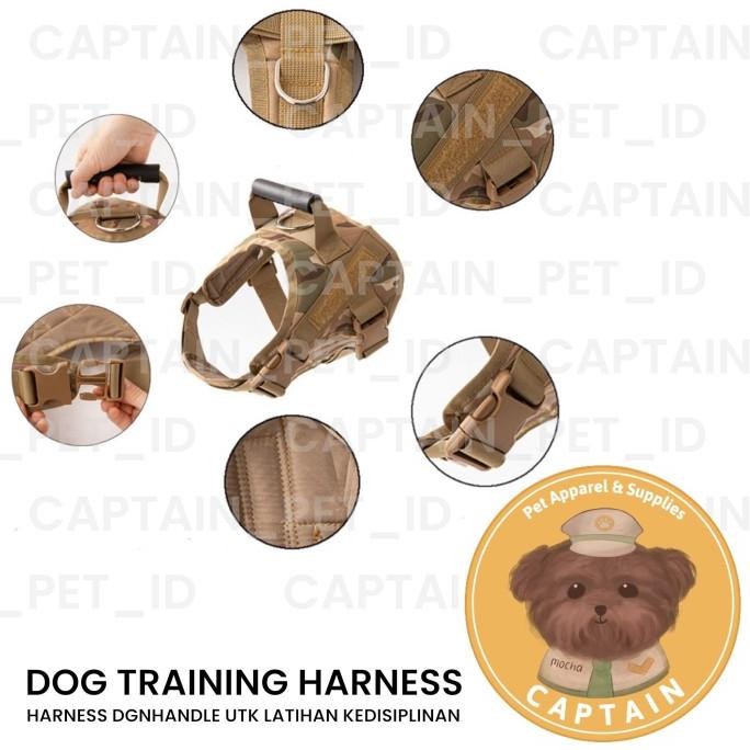 siap kirim - dog harness k9 military tactical vest rompi anjing militer large dog harness
