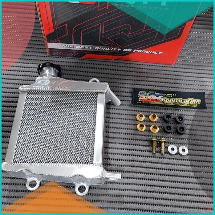 radiator almunium yamaha nmax dan aerox atau lexi pnp merk qtt racing