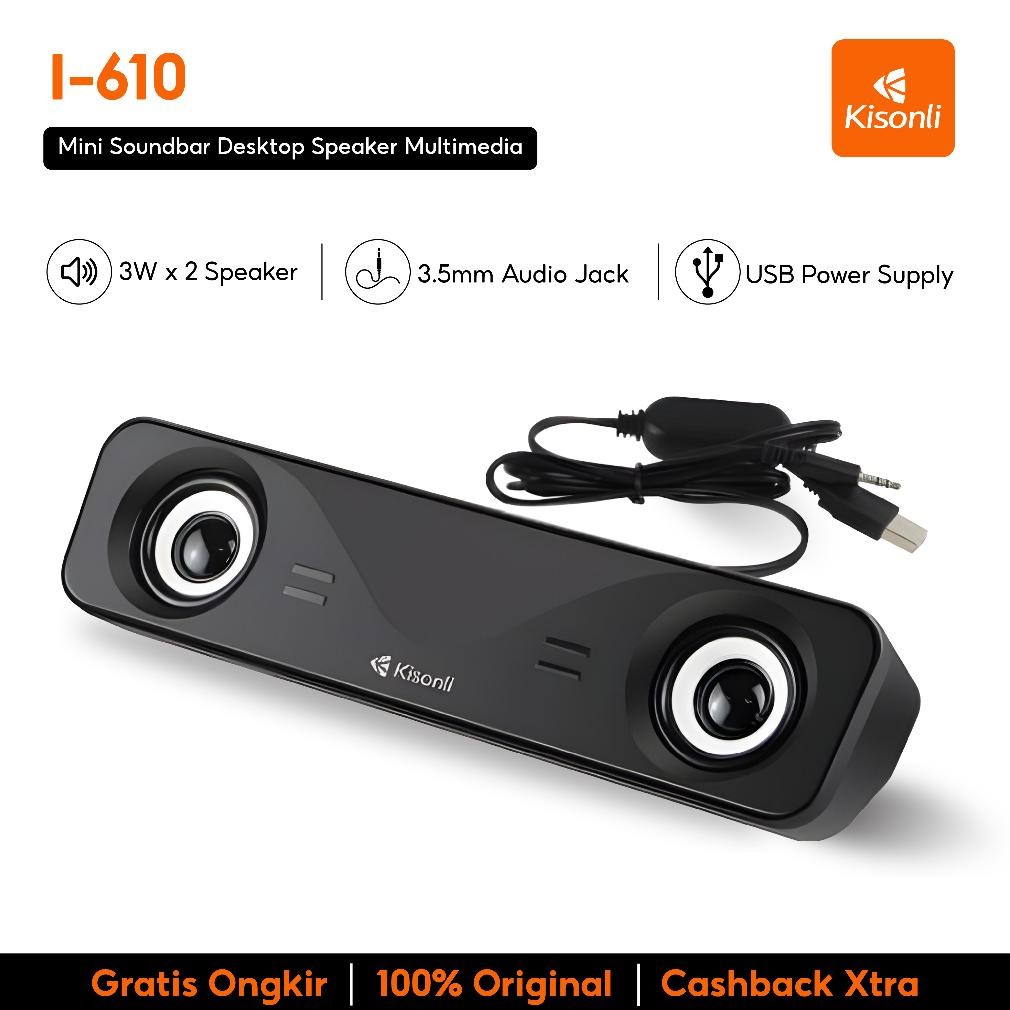 Kisonli Speaker Laptop / Komputer Soundbar I-610