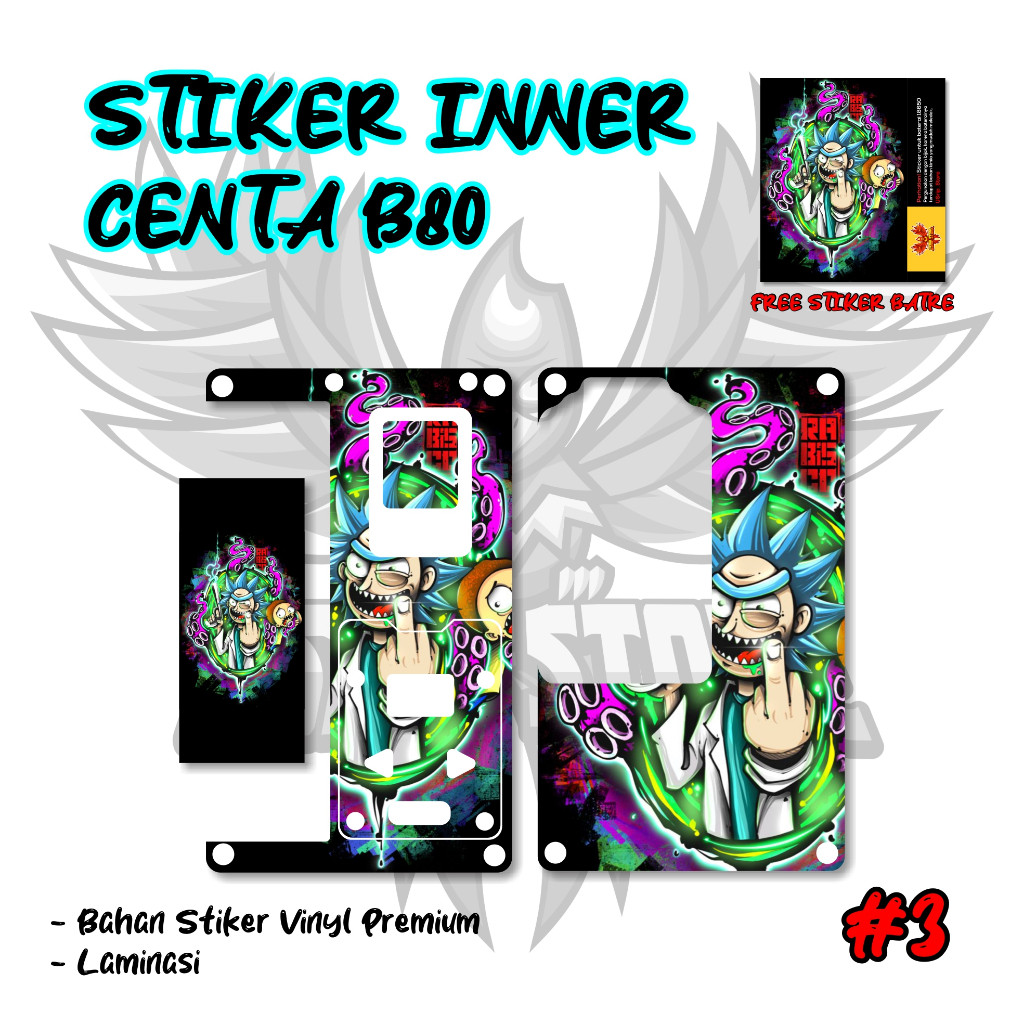 

Centa B80 Part 3 Motif Casing/Case Stiker Skin Wrap CUSTOM - Premium Quality