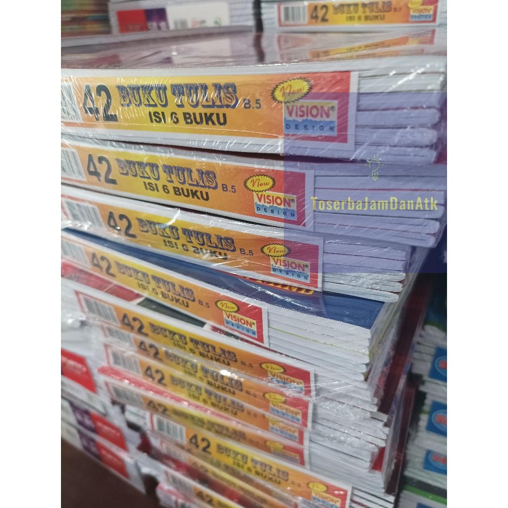 

Discount Buku Tulis Vision Sekolah / Buku 42 Lembar Isi 6 Buku / Buku Pelajar 1 Pack