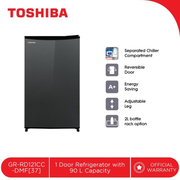 TOSHIBA KULKAS 1 PINTU GR-RD121CC-DMF[37] KAPASITAS 90L
