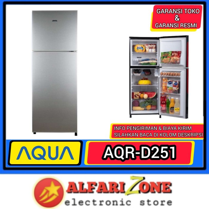 KULKAS AQUA 2 PINTU AQR-D251 (LS) KULKAS 2 PINTU AQUA AQRD251