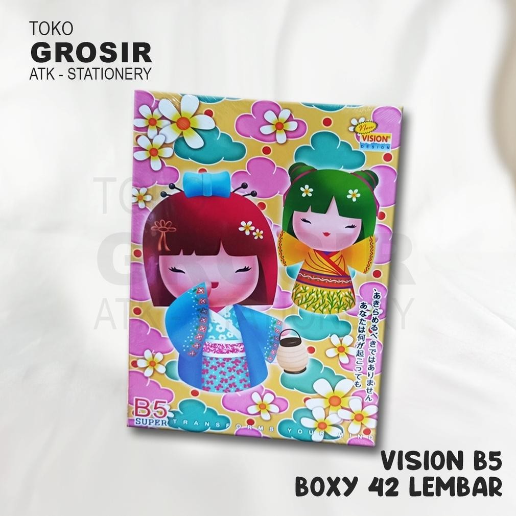 

Terlaris Buku Tulis Boxy Vision 42 Lembar 1 Pack Isi 6 Buku