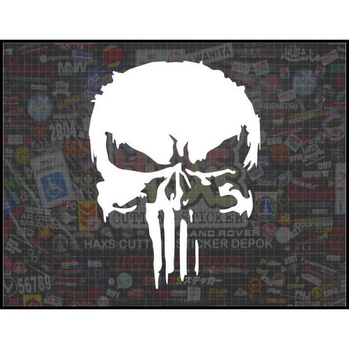 

DISKON CUTTING STICKER THE PUNISHER NEW LOGO V.2 UKURAN 24X32 !!!