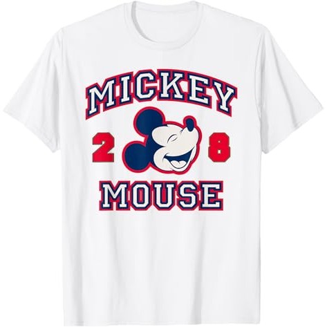 Kaos Pria distro Disney Mickey and Friends Mickey Mouse Vintage Varsity baru tide league constructio