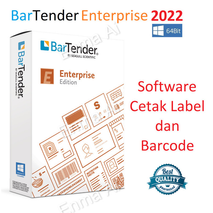 Bartender Enterprise 2022 Software Cetak Label Barcode QR