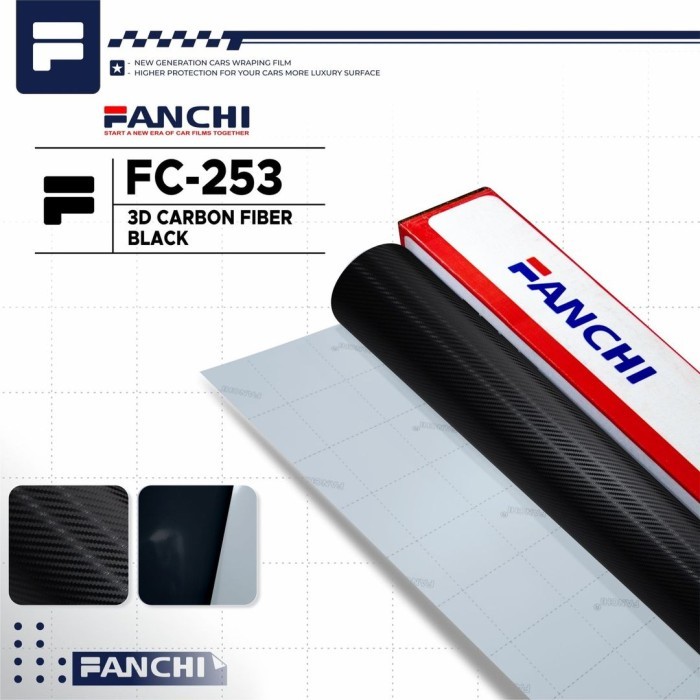 

TERMURAH - ROL Sticker Fanchi FC253 Carbon 3D Hitam Doff Fanchi ROLL