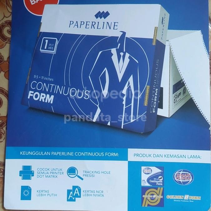 

kertas komputer continuous form 3ply 9,5x11 Paperline