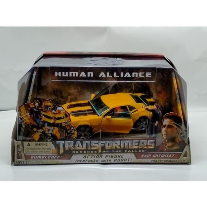 SUPER DEFORMED FIGURE Transformers Human Alliance BumbleBee + Sam Witwicky